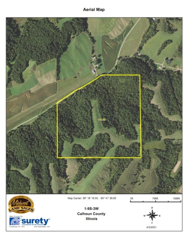 145 Acres Calhoun County, Illinois