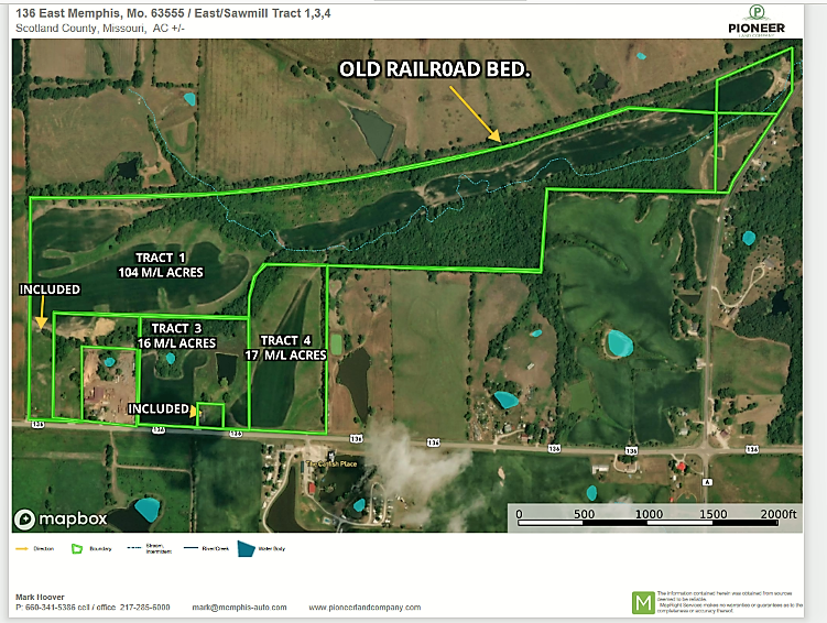 000  U.S. Hwy. 136 West Memphis, Mo. 63555 /  Tract 1  - 104 M/L Acres (pending Survey)