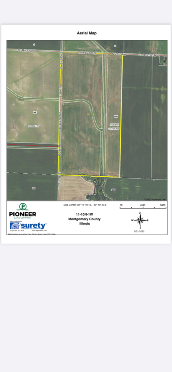 FARMLAND AUCTION 80.11 ACRES Montgomery County, Illinois