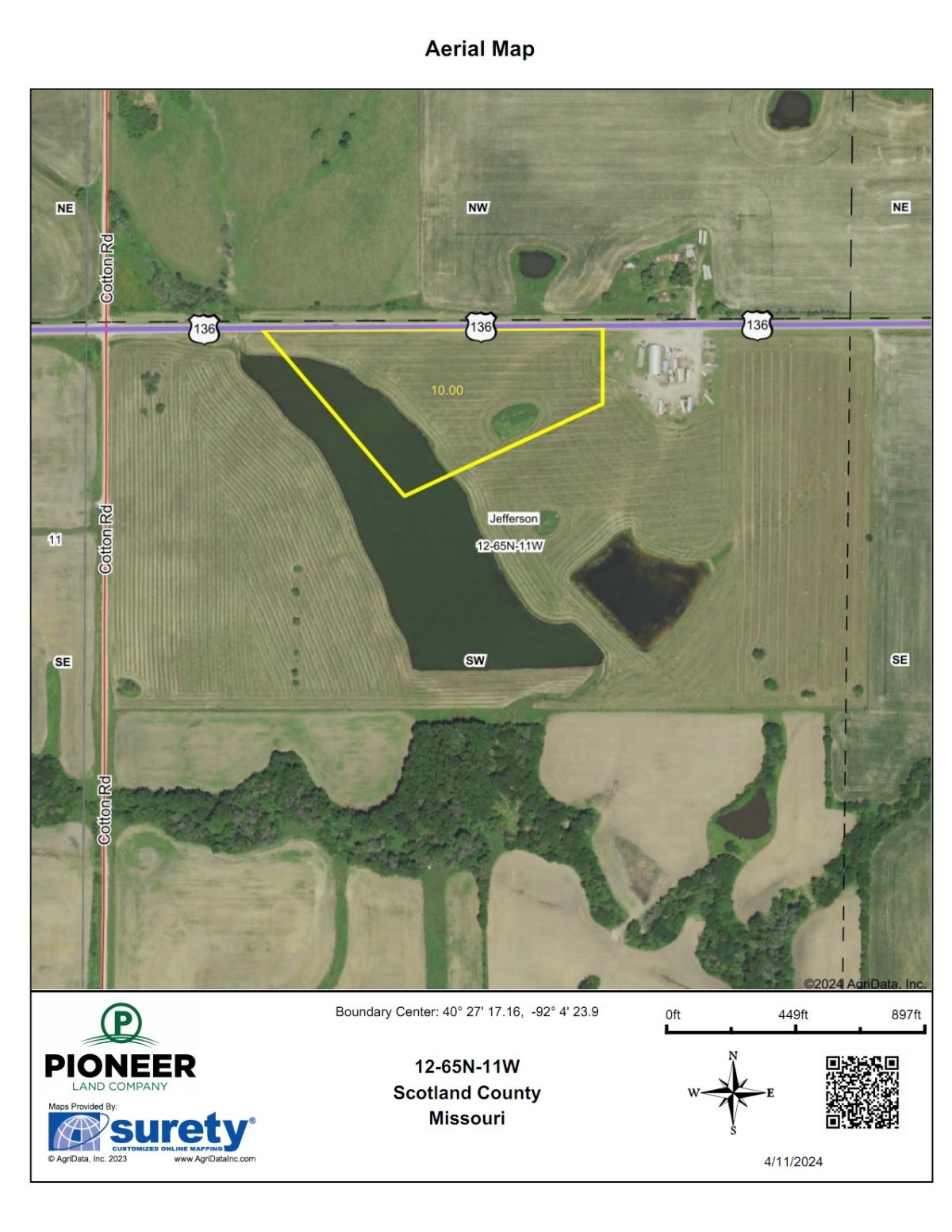 10 Acres For Sale In Scotland County, Missouri